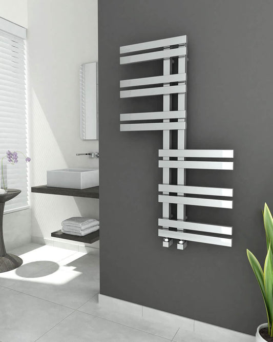 ZHIA Designer Towel Radiator Chrome 600mm Wide | 1000mm High