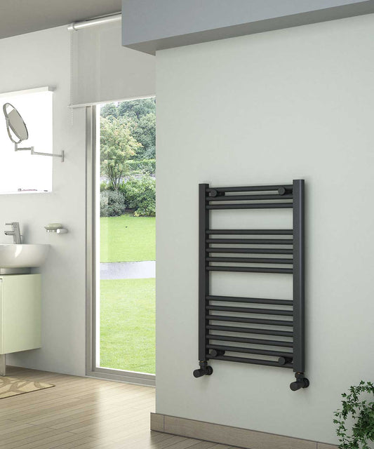 Small Anthracite Towel Radiator 500mm Wide | 750mm High