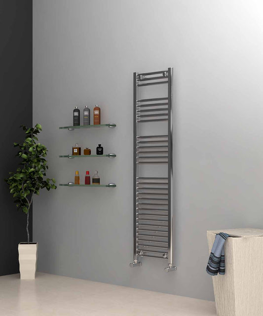 Ladder Chrome Towel Radiator 400mm Wide | 1500mm High