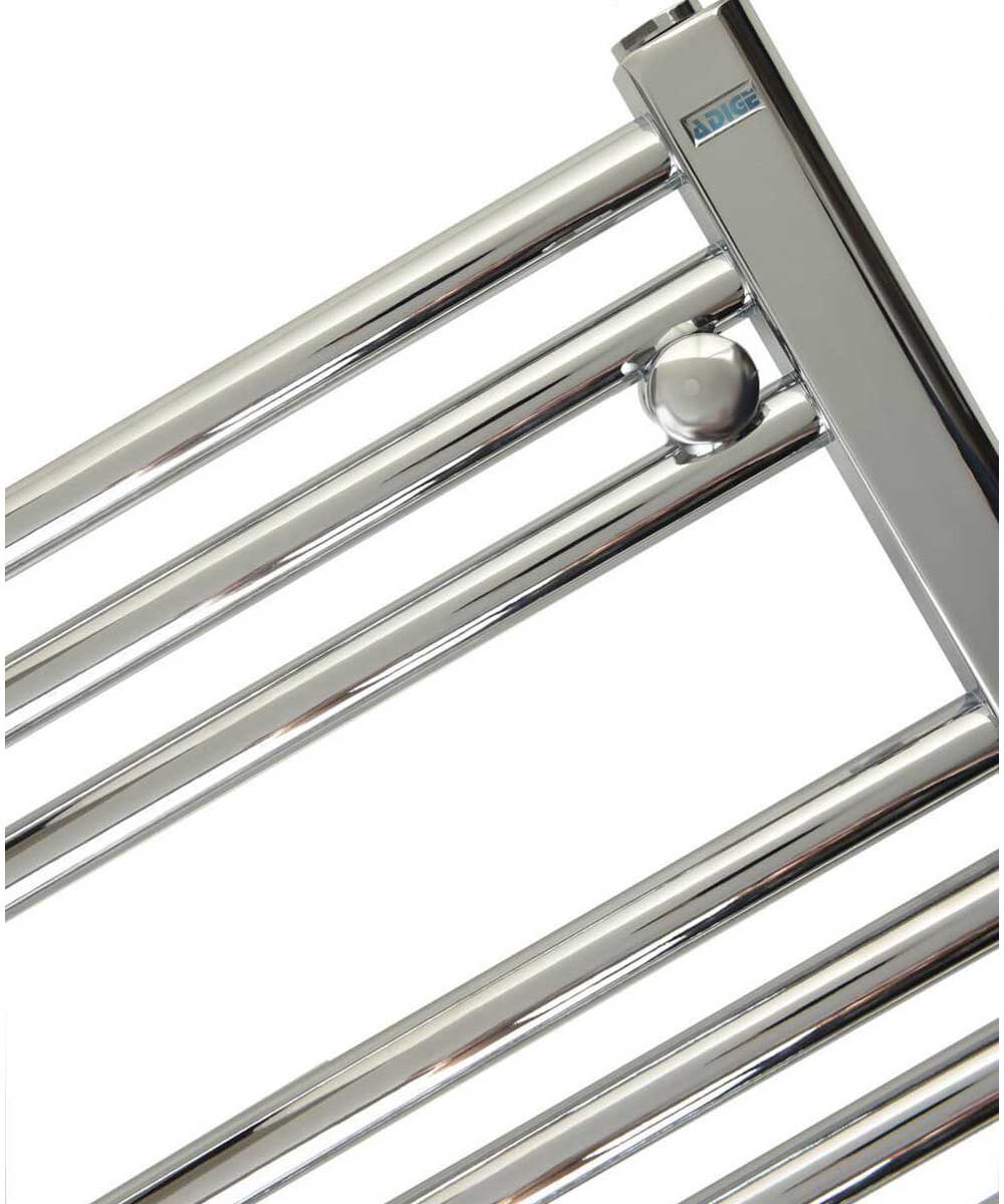 Horizontal Chrome Towel Radiator 800mm Wide | 800mm High