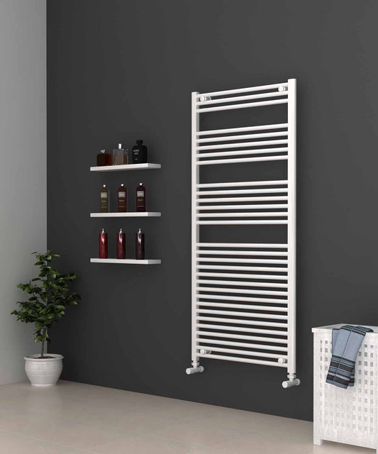 Large White Heated Towel Rail 700mm Wide | 1500mm High