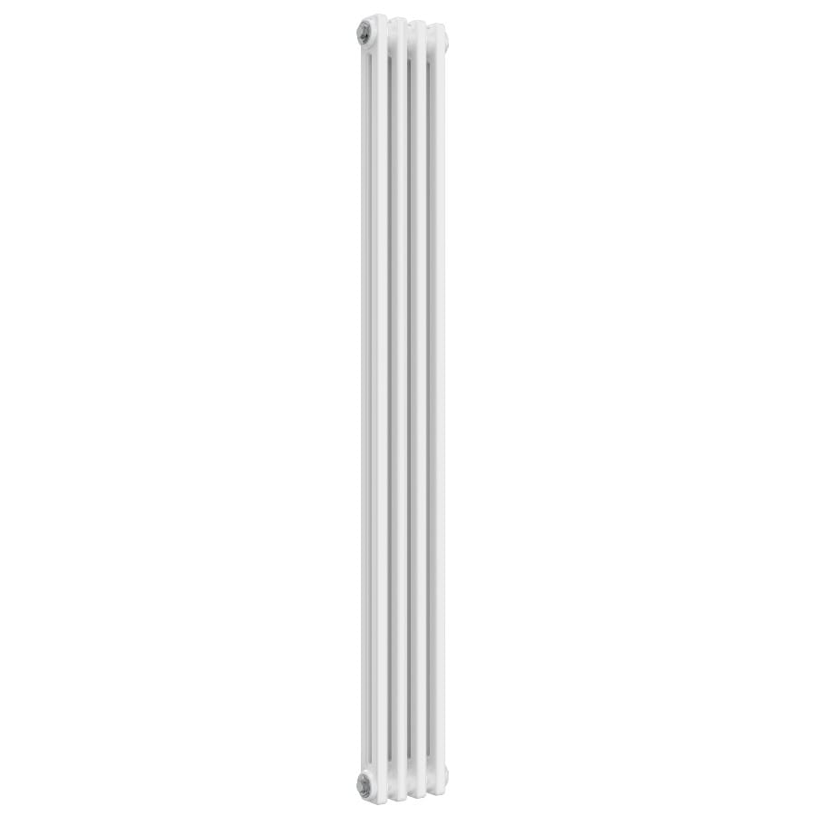 White Vertical Designer Radiator - 2 Columns, 200mm Wide | 1500mm High