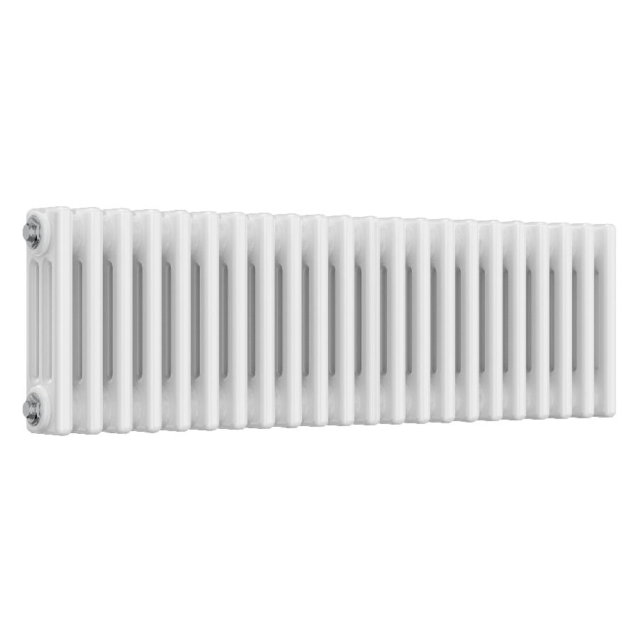 White Designer Radiator - 3 Columns, 1010mm Wide | 300mm High