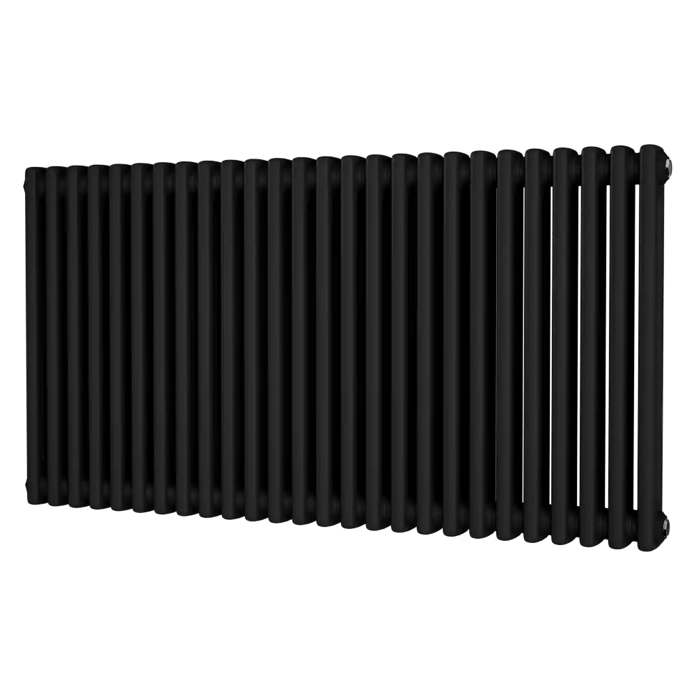 Traditional 2 Column Horizontal Radiator 600 x 1164 Black