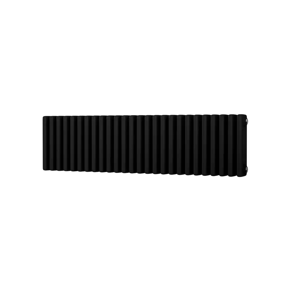 Black Low Level Designer Radiator - 3 Columns, 1177mm Wide | 300mm High