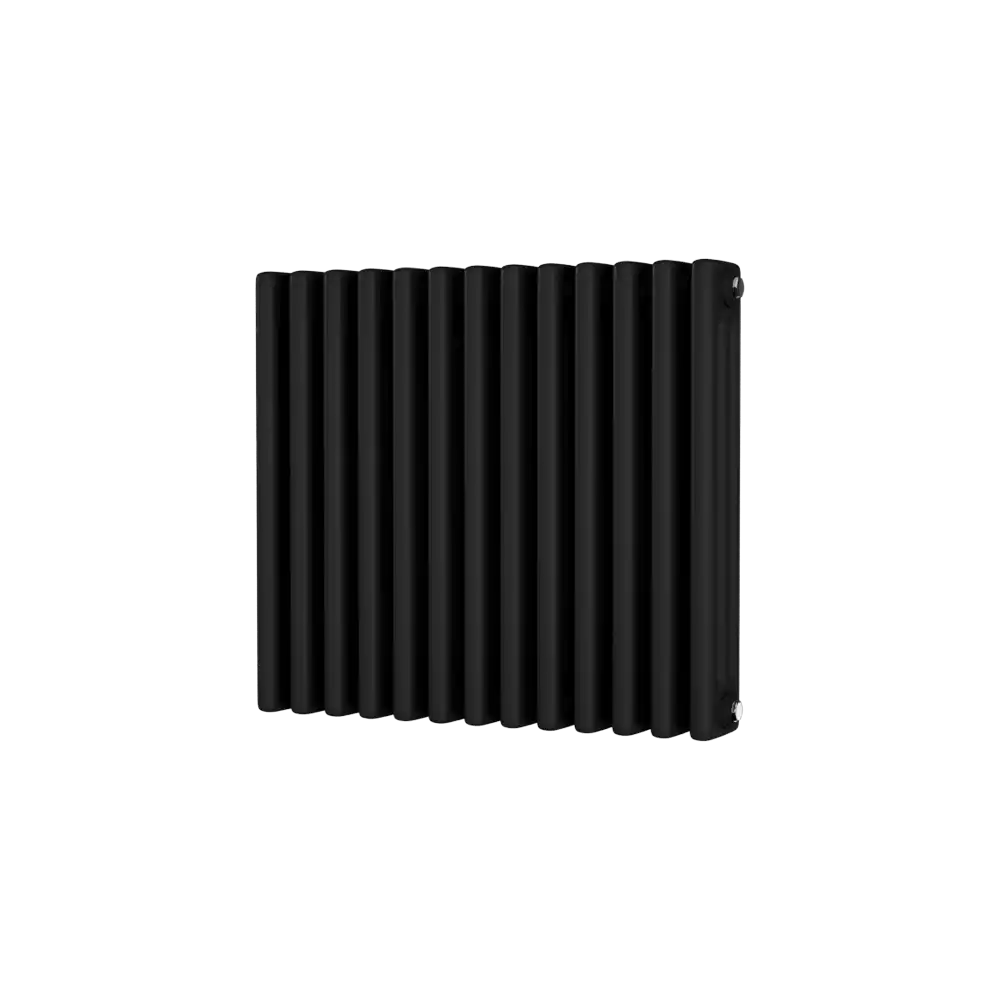 Black Traditional Radiator - 3 Columns, 599mm Wide | 500mm High