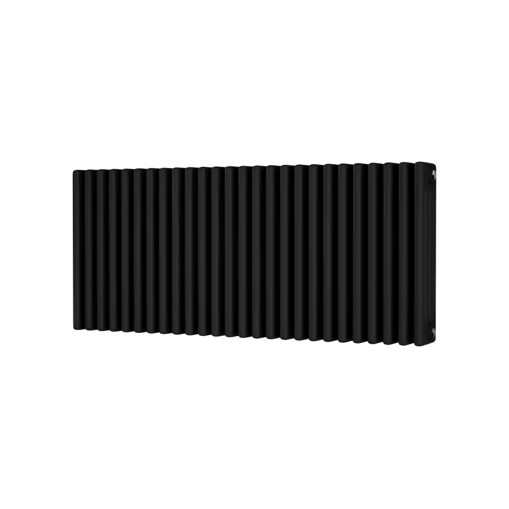 Black Traditional Designer Radiator - 4 Column, 1164mm Wide | 500mm High