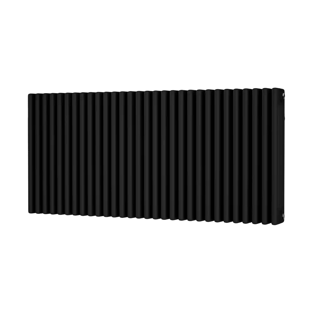 Traditional 4 Column Horizontal Radiator 600 x 1340 Black