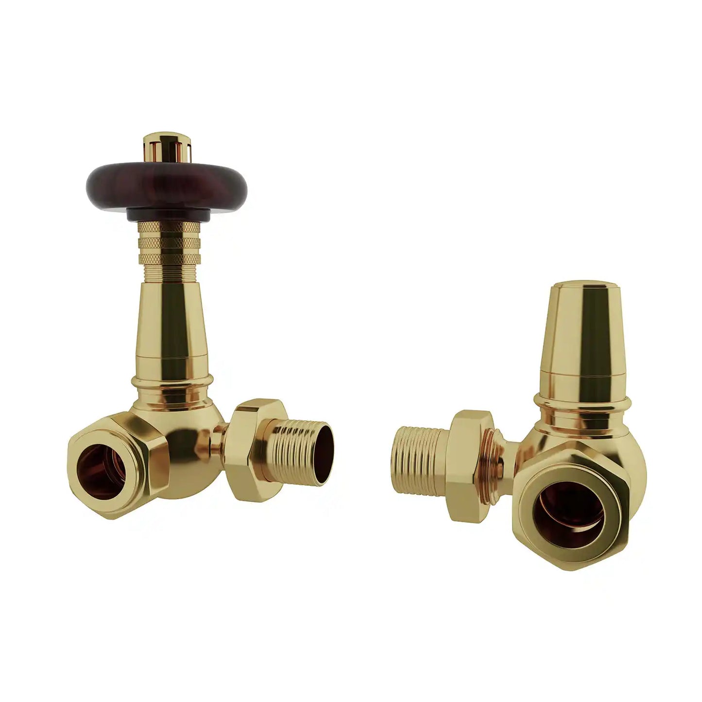 TRV Pack Traditional Woodgrain Head Polished Brass Corner
