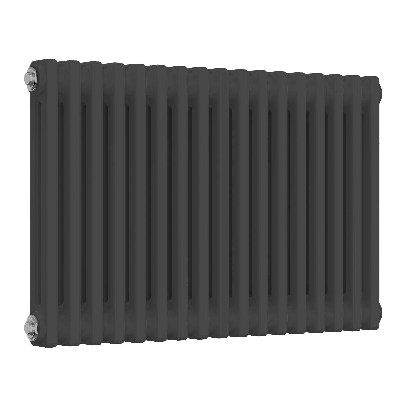 Anthracite 2 Column Designer Short Radiator - 785mm Wide | 500mm High