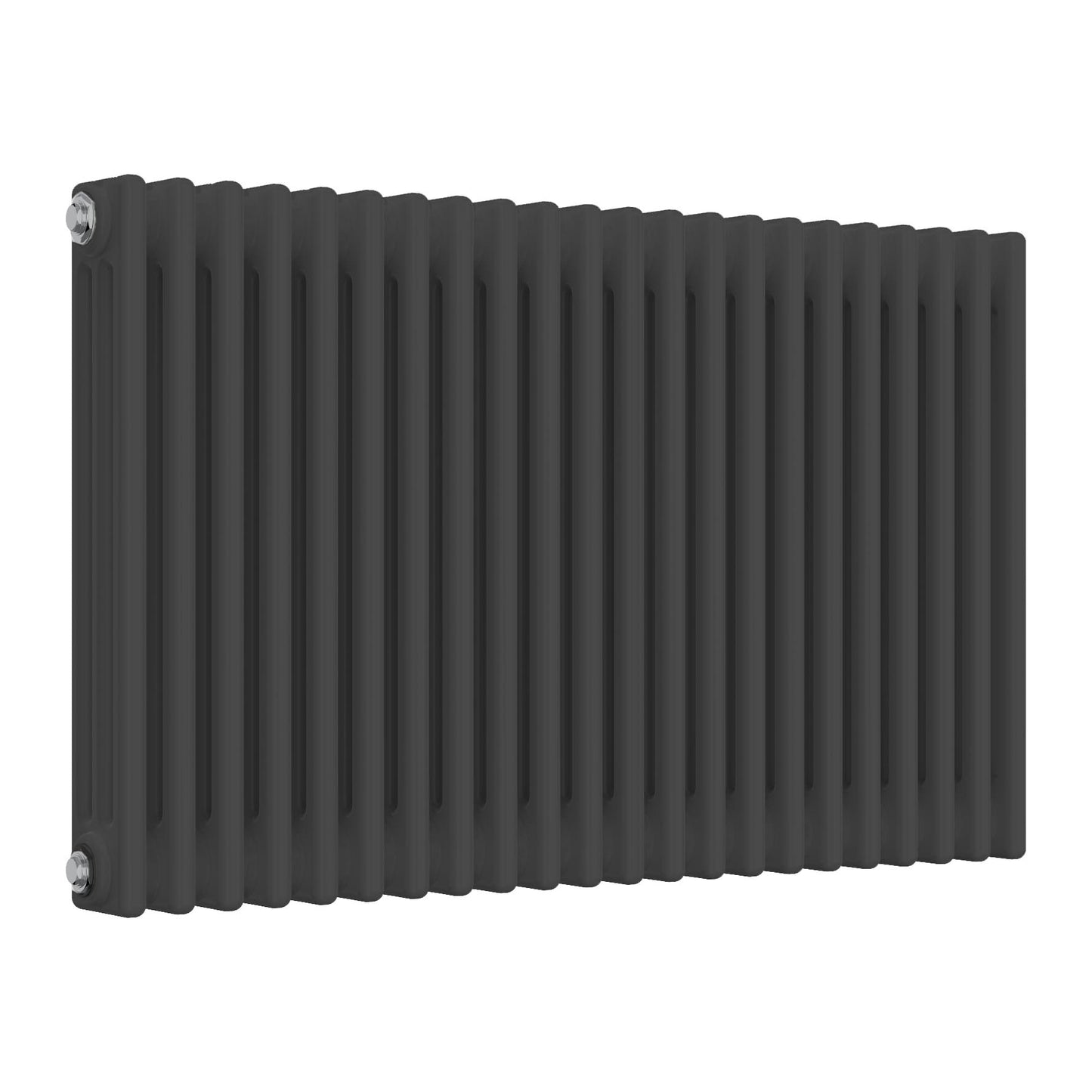 Horizontal Anthracite Radiator - 3 Columns, 1010mm Wide | 600mm High