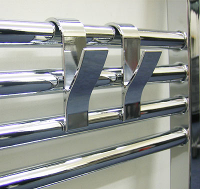 Pair of Towel & Bath Robe Y-Hook For Round Tube Towel Rails