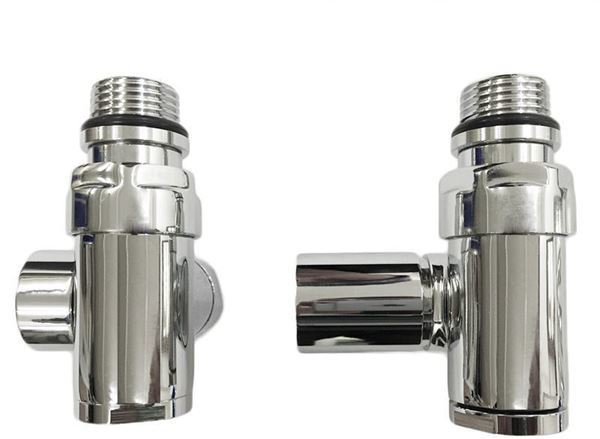 Dual Fuel Radiator Valves Chrome Corner - Set