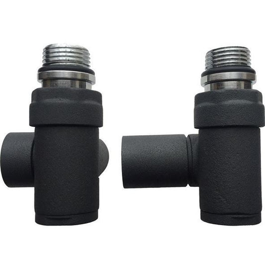Dual Fuel Radiator Valves Anthracite Corner - Set