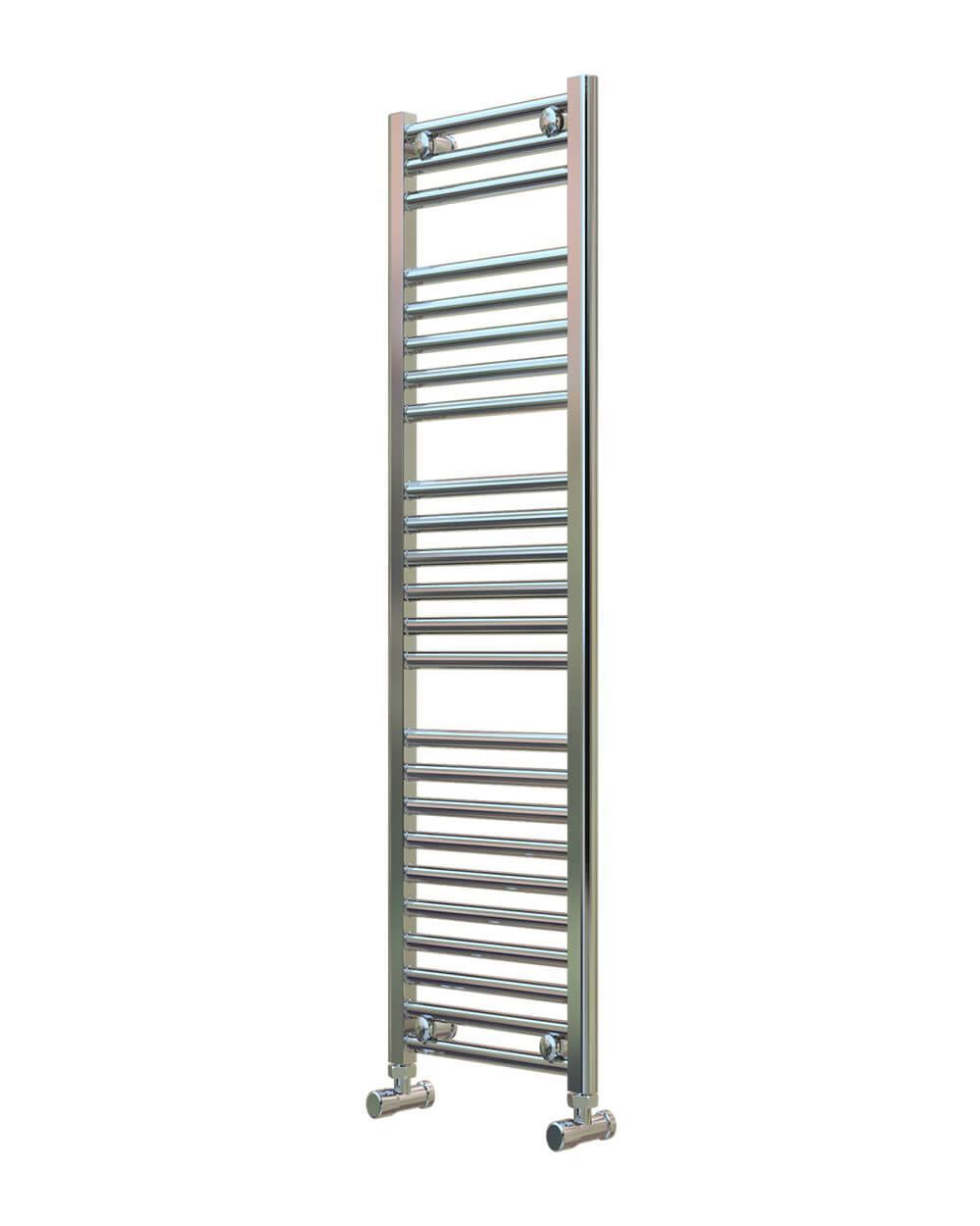 Narrow Chrome Towel Radiator 300mm Wide | 1200mm High