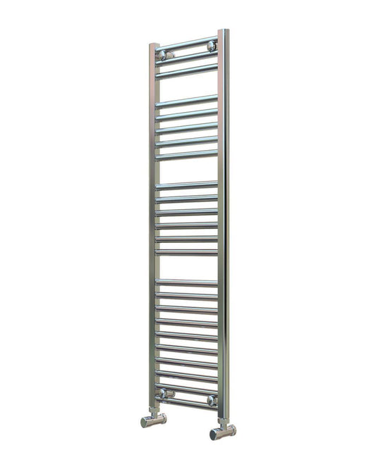Narrow Chrome Towel Radiator 300mm Wide | 1200mm High