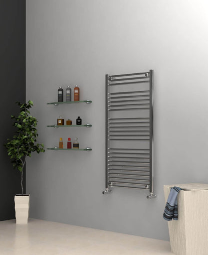Chrome Towel Radiator 600mm Wide 1150mm High
