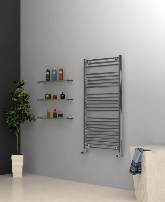 Chrome Towel Radiator 600mm Wide 1150mm High