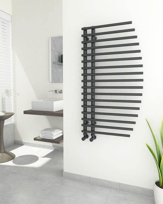 BESLANO Anthracite Towel Radiator 550mm Wide | 1000mm High