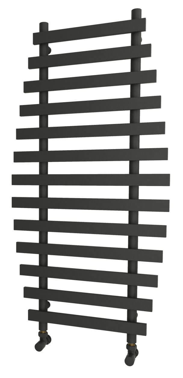 DIVERI Anthracite Bathroom Radiator 600mm Wide | 1200mm High