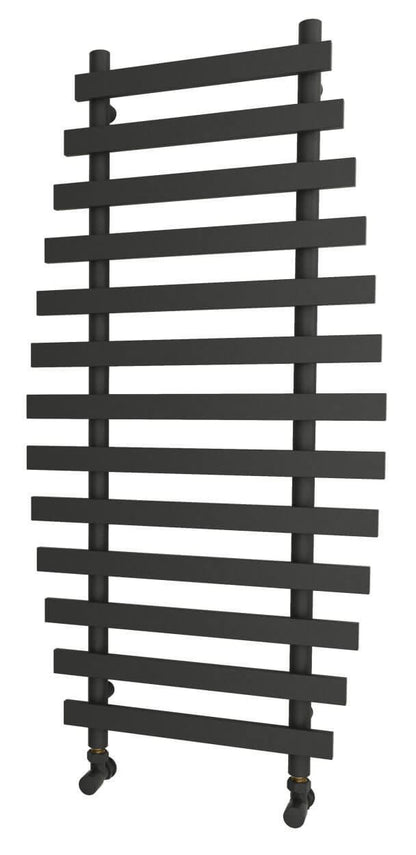 DIVERI Anthracite Bathroom Radiator 600mm Wide | 1200mm High