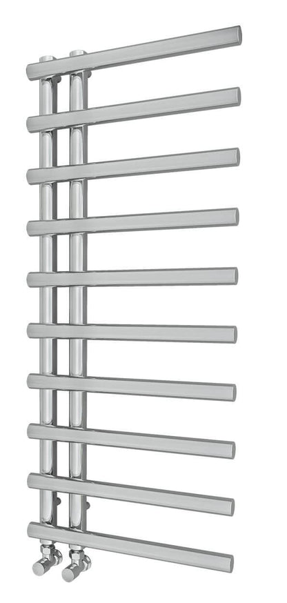 ELUS Designer Towel Radiator Chrome 500mm Wide 1200mm High