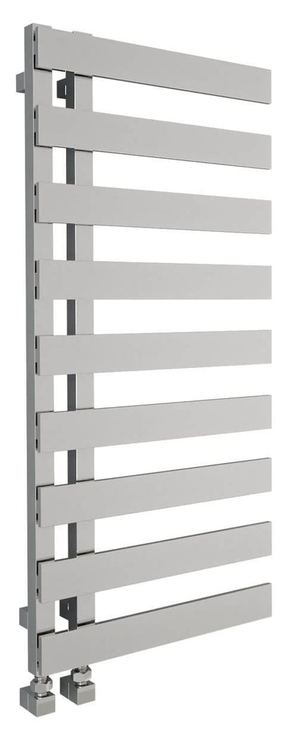 EMRENO Designer Towel Radiator 500mm x 1232mm | Open End Flat Chrome
