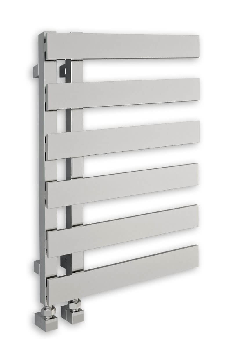 EMRENO Designer Towel Radiator 500mm x 800mm | Open End Flat Chrome