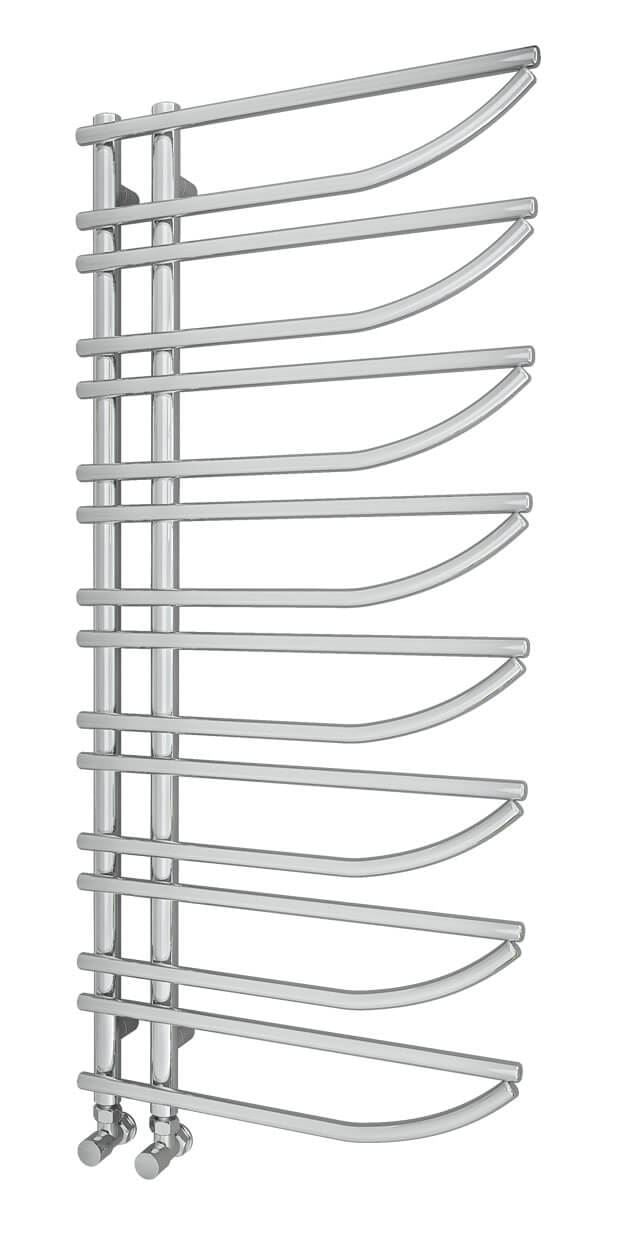 ENZANA Designer Towel Radiator Chrome 550mm (W) x 1250mm (H)