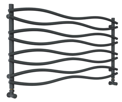 WAVE Designer Towel Radiator 1200mm (W) x 635mm (H) Anthracite