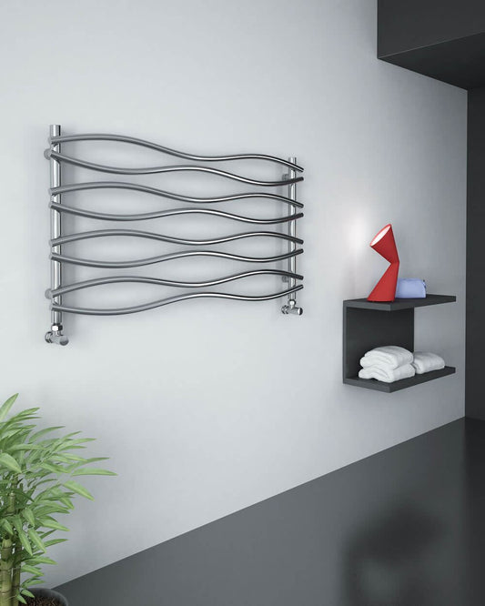 WAVE Designer Towel Radiator 1200mm (W) x 635mm (H) Chrome
