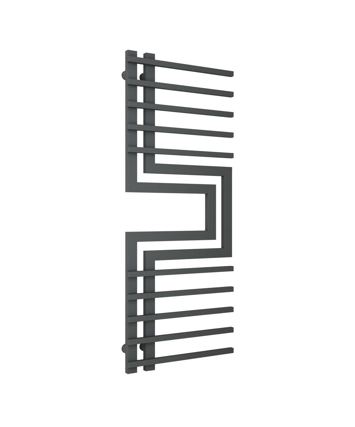 SLIZZA Designer Towel Radiator 500mm Wide | 1300mm High S-Shaped Anthracite