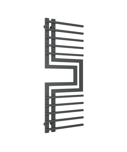 SLIZZA Designer Towel Radiator 500mm Wide | 1300mm High S-Shaped Anthracite