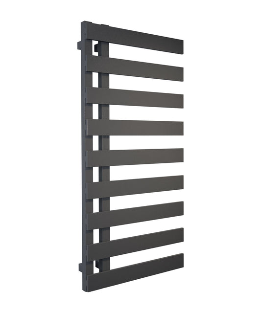 EMRENO Designer Towel Radiator 500mm x 1232mm | Open End Flat Anthracite