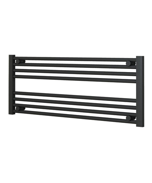 Horizontal Anthracite Towel Radiator 1000mm Wide | 400mm High