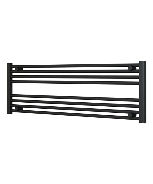 Horizontal Anthracite Towel Radiator 1200mm Wide | 400mm High