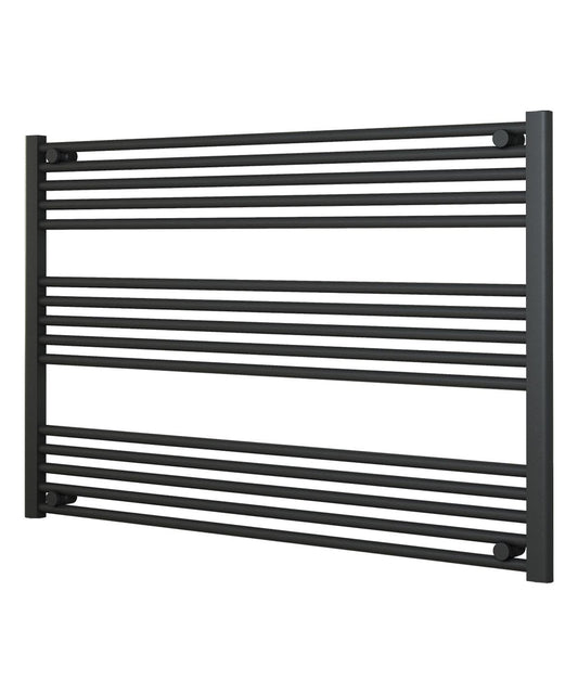 Horizontal Anthracite Towel Radiator 1200mm Wide | 800mm High
