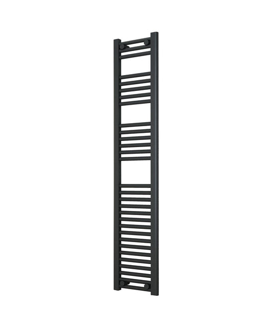Narrow Anthracite Towel Radiator 300mm Wide | 1500mm High