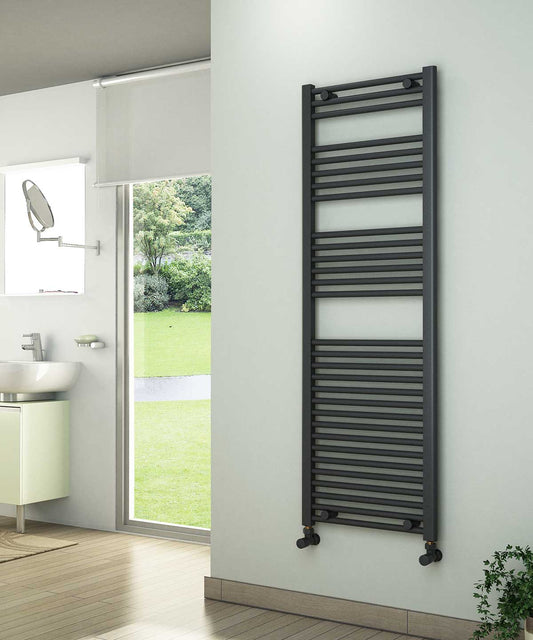 Large Anthracite Towel Radiator 500mm Wide | 1500mm High