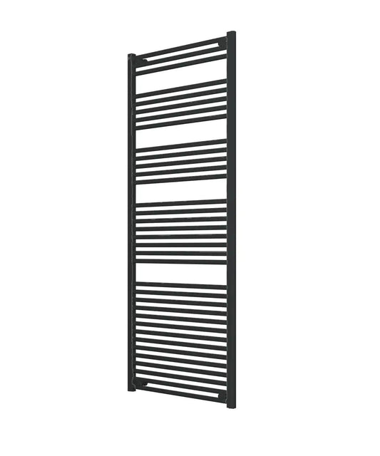 Anthracite Heated Towel Rail - Large 700mm Wide | 1750mm High