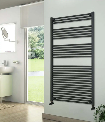 Large Anthracite Towel Rail 800mm Wide | 1500mm High
