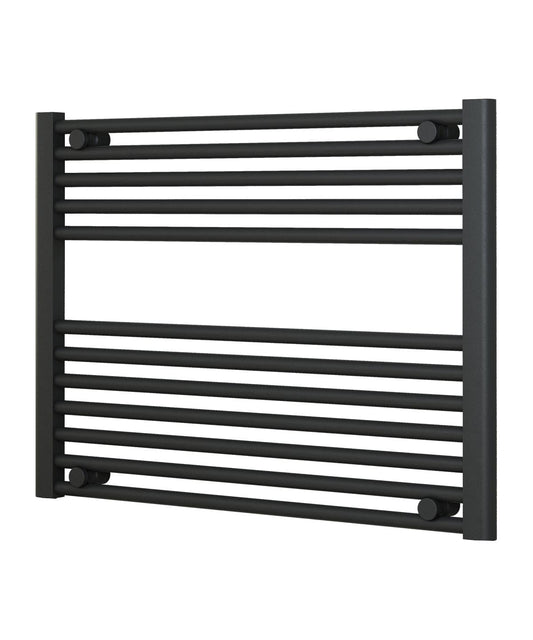 Horizontal Anthracite Towel Radiator 800mm Wide | 600mm High