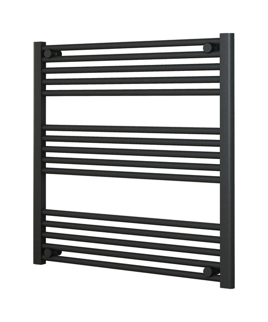 Horizontal Anthracite Towel Radiator 800mm Wide | 800mm High