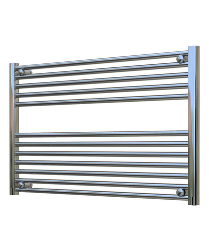 Horizontal Chrome Towel Radiator 1000mm Wide | 600mm High