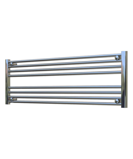 Horizontal Chrome Towel Radiator 1200mm Wide | 400mm High