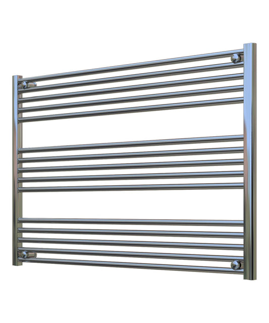 Horizontal Chrome Towel Radiator 1200mm Wide | 800mm High