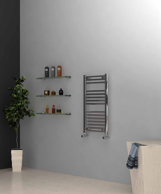 Small Chrome Towel Radiator 400mm Wide | 750mm High