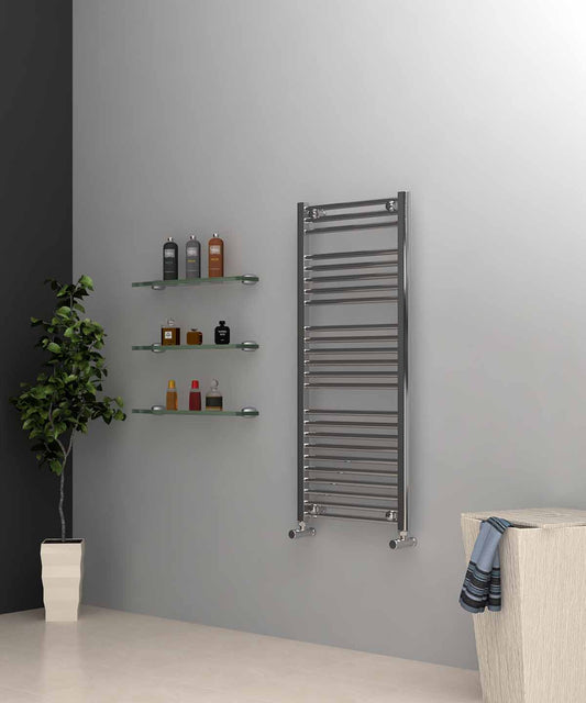 Ladder Chrome Towel Radiator 500mm Wide | 1150mm High