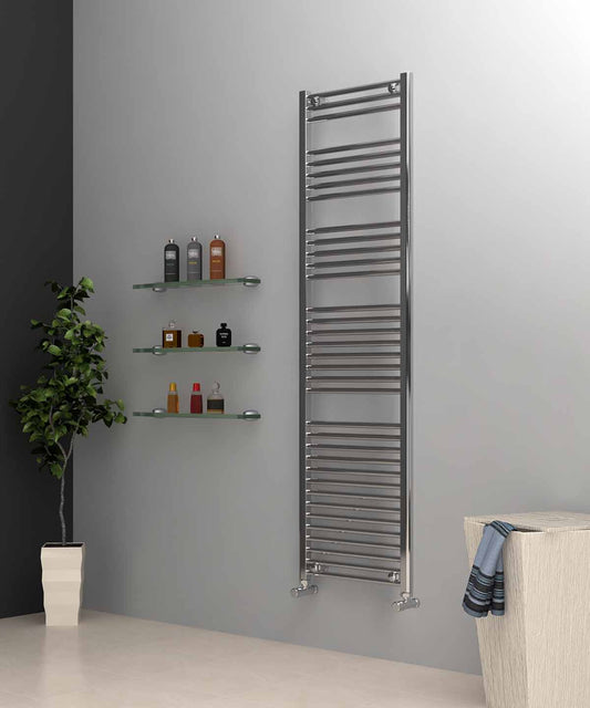 Tall & Large Chrome Towel Radiator 500mm Wide | 1750mm High