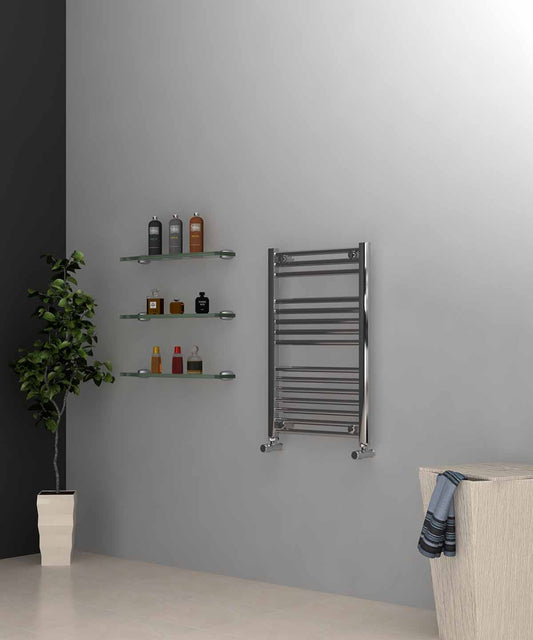 Small Chrome Towel Radiator 500mm Wide | 750mm High
